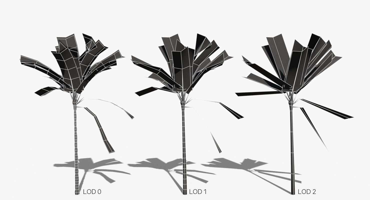 Coconut Palm Trees Asset 2 3D Model Collection_27