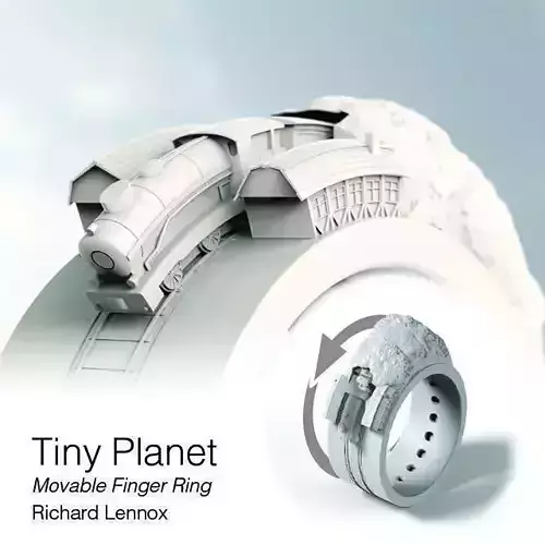 Tiny Planet Movable Finger Ring Contest Entry