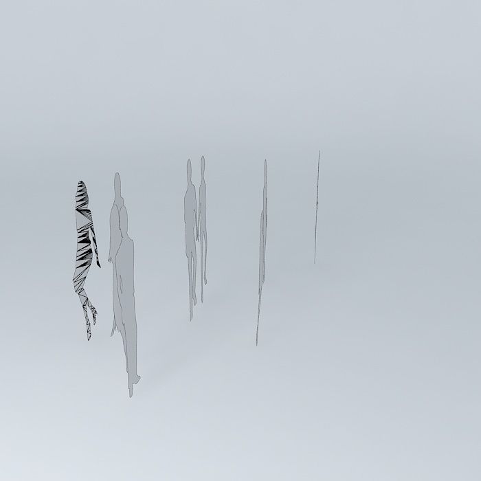 People 2D hand drawing 3D model_3