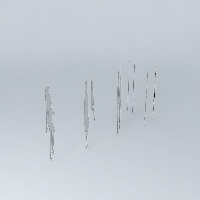 People 2D hand drawing 3D model_4