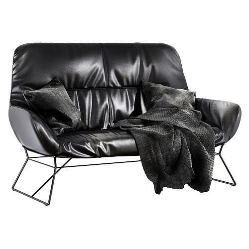 Freifrau Leya lounge couch 3D model