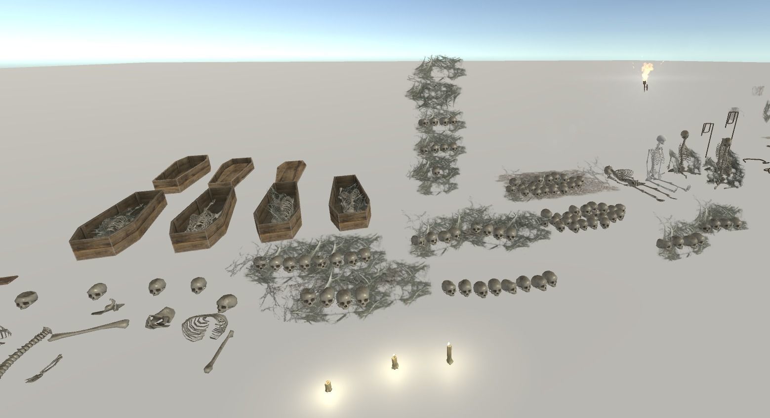 Catacombs Modular Low-poly 3D model_19