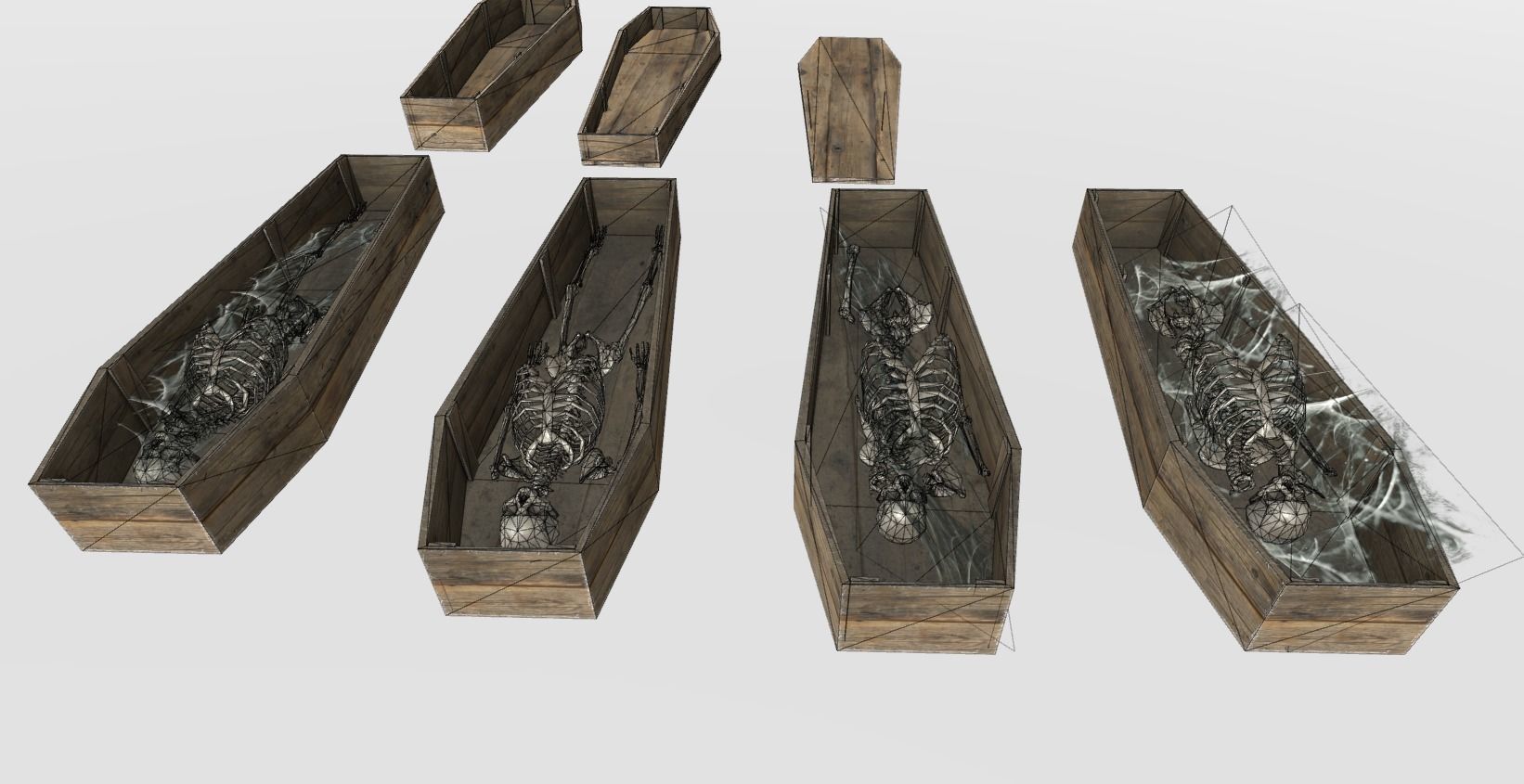 Catacombs Modular Low-poly 3D model_27