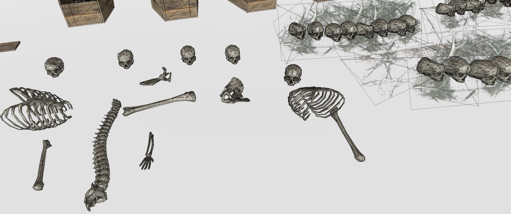 Catacombs Modular Low-poly 3D model_24