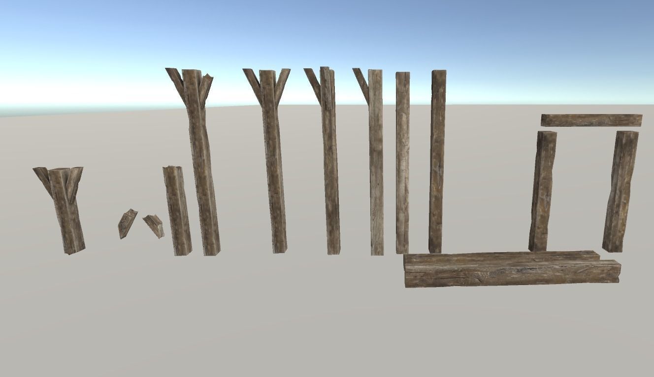 Catacombs Modular Low-poly 3D model_16