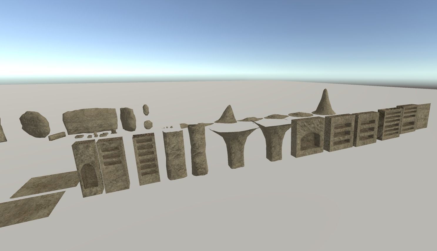 Catacombs Modular Low-poly 3D model_18