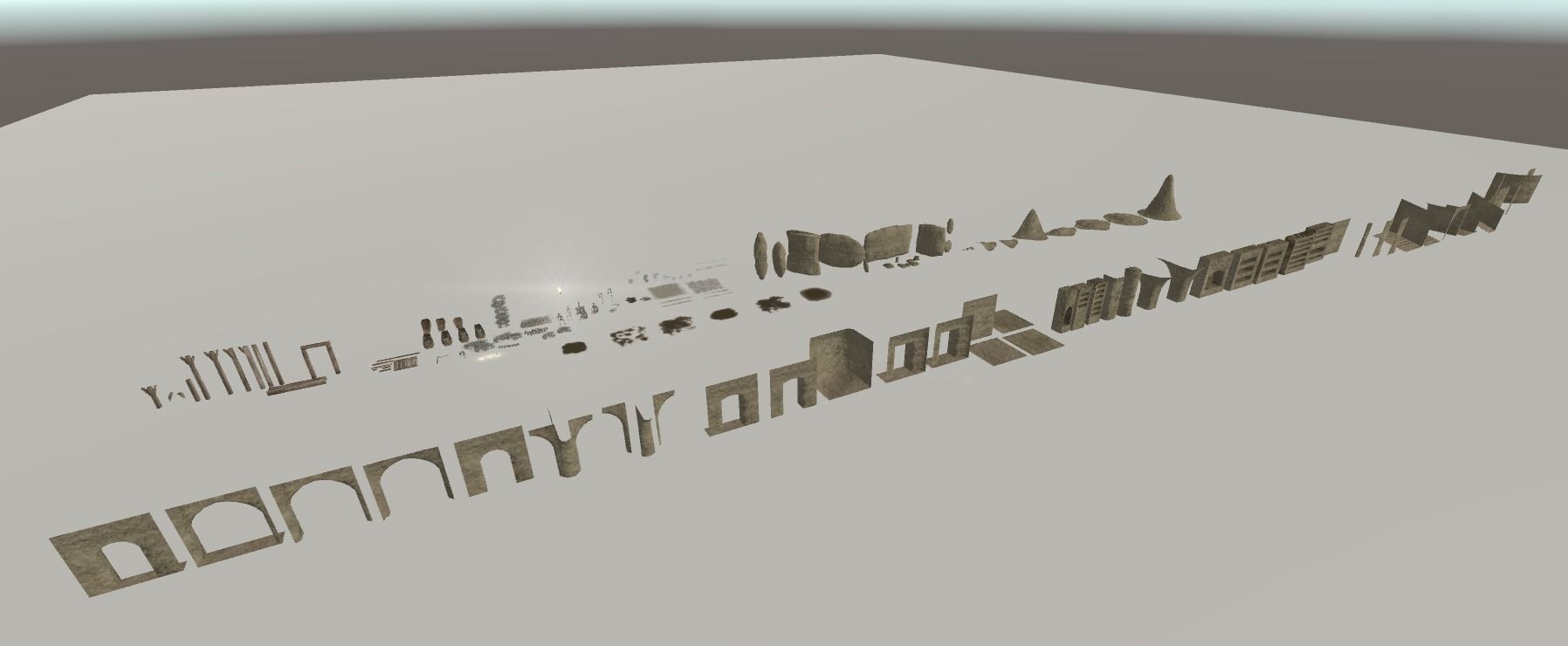 Catacombs Modular Low-poly 3D model_21