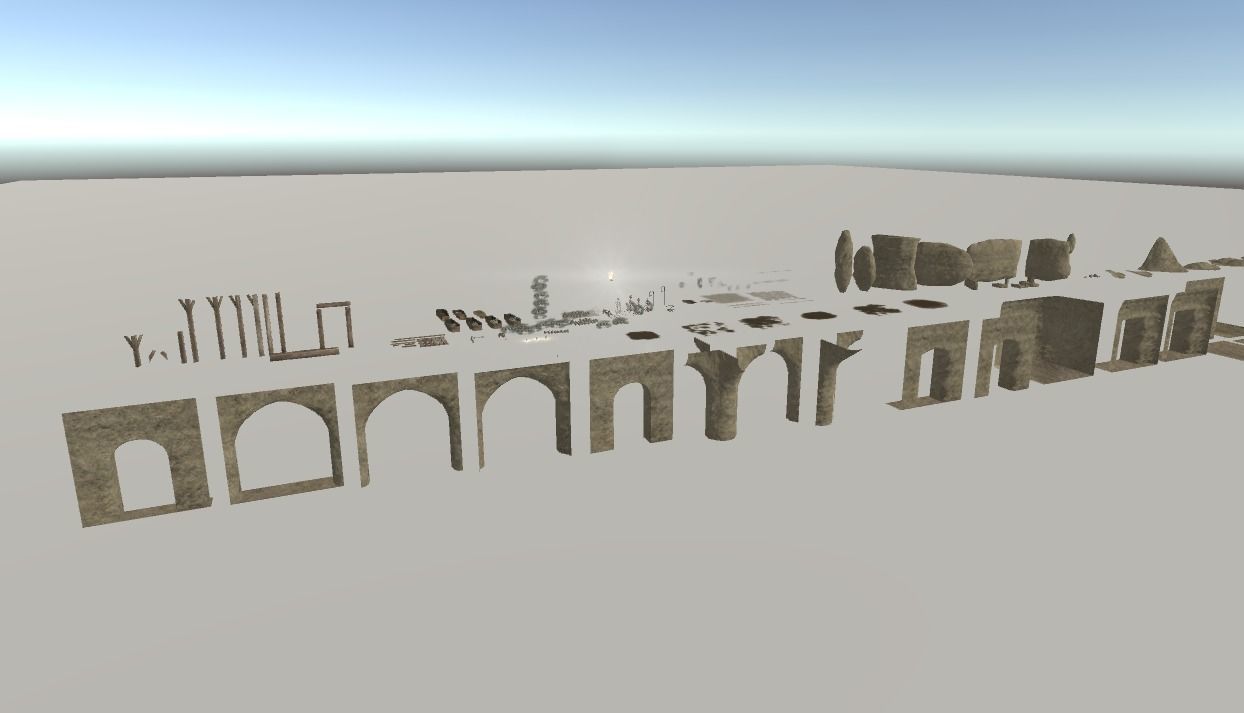 Catacombs Modular Low-poly 3D model_20