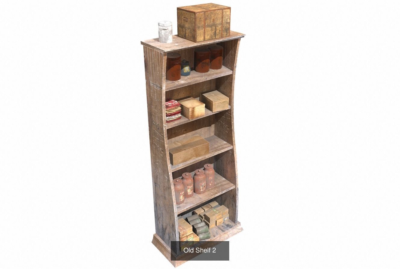 Shelves collection rustic console table with drawers _12