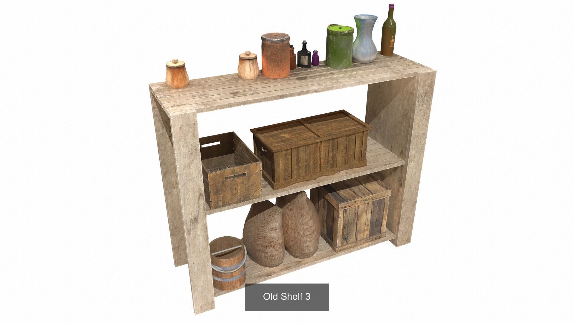 Shelves collection rustic console table with drawers _14