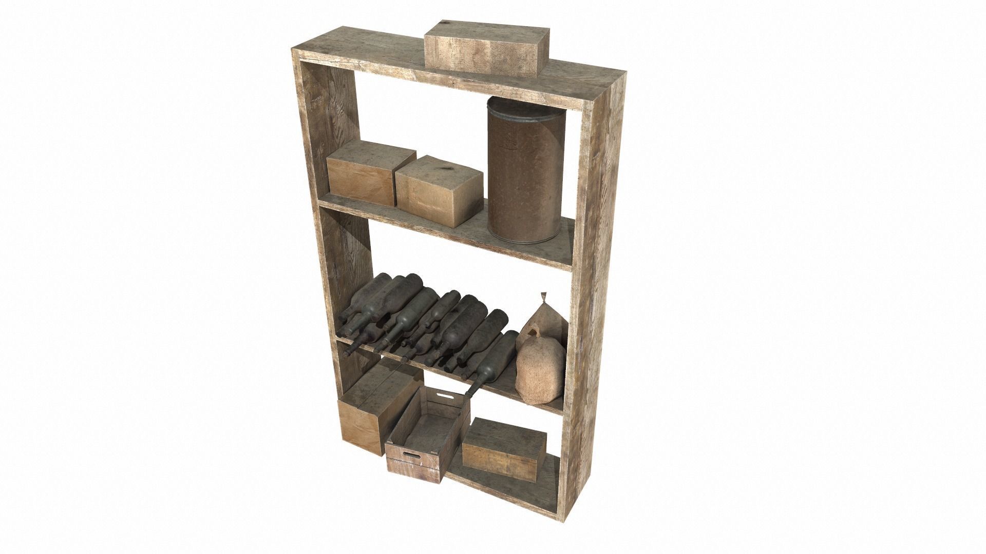 Shelves collection rustic console table with drawers _34