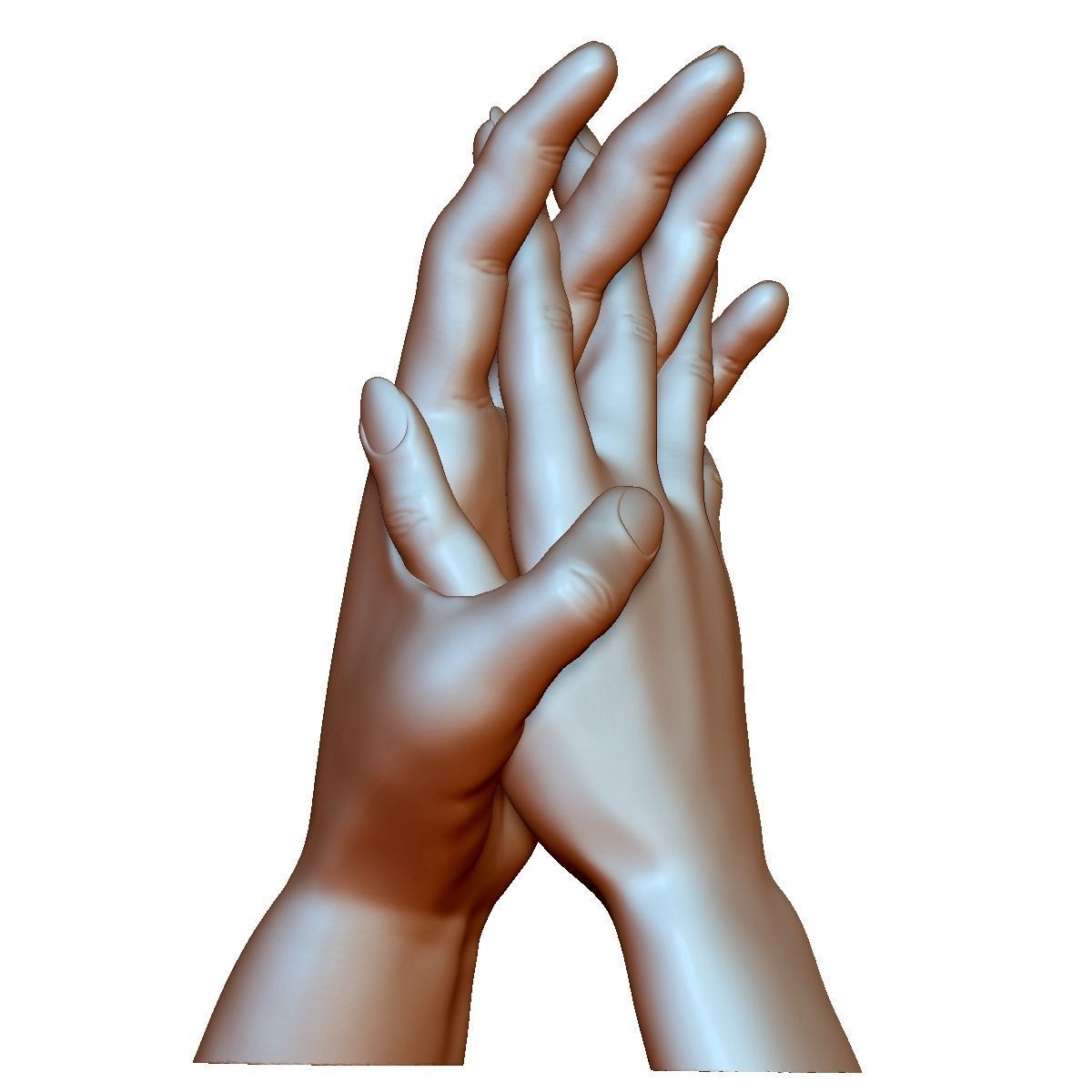 Hands couple in love 3D printable 3D print model_3