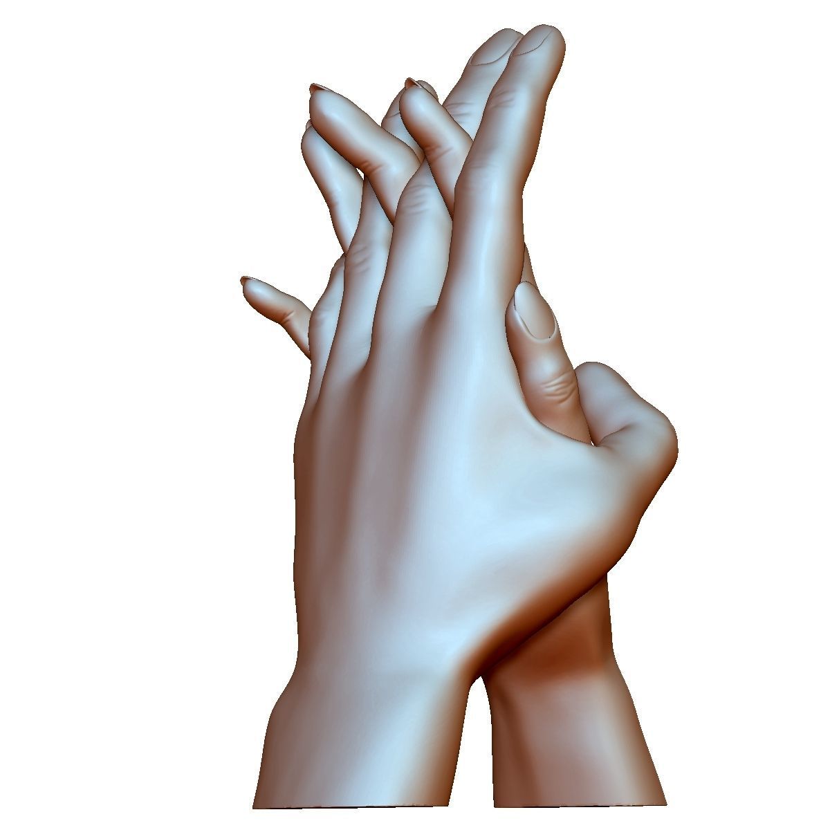 Hands couple in love 3D printable 3D print model_4