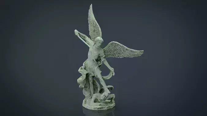 Saint Michael The Archangel Low-poly 3D model