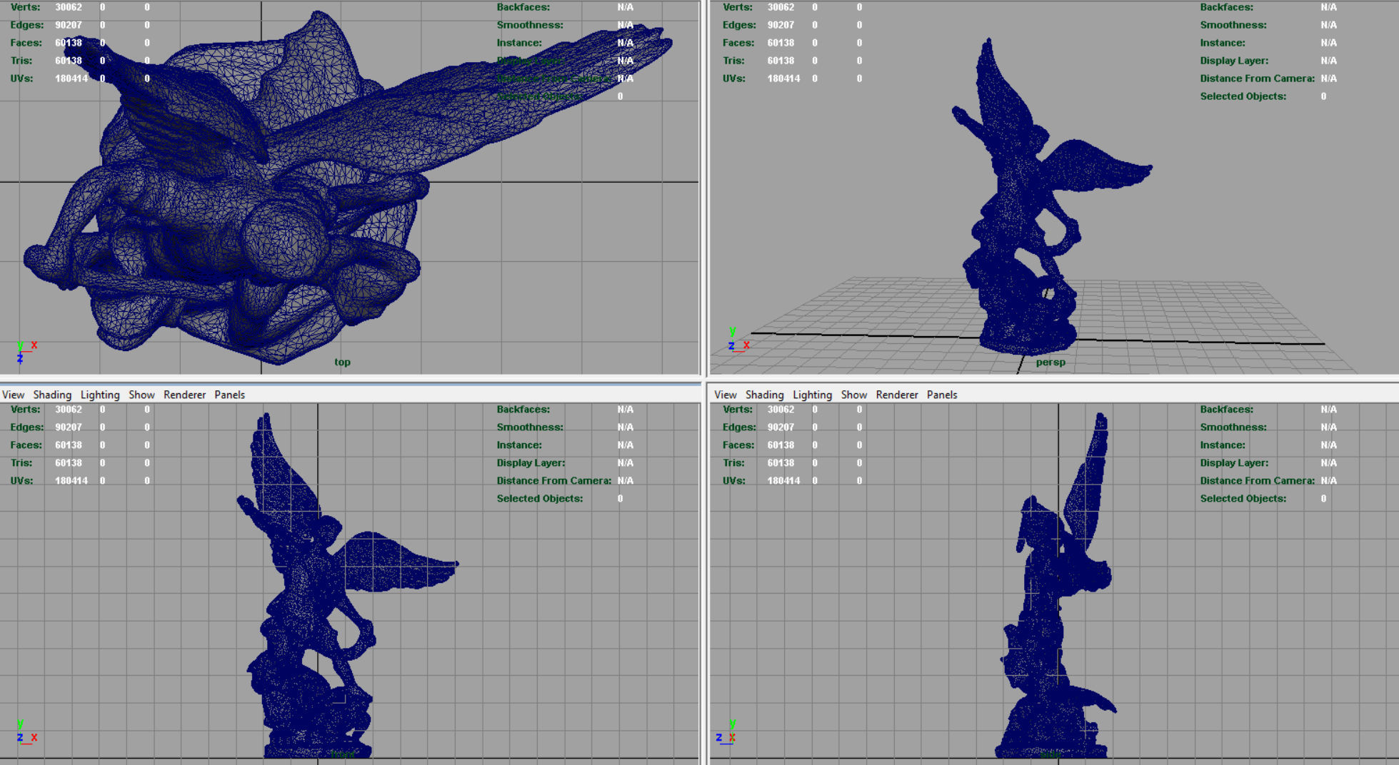 Saint Michael The Archangel Low-poly 3D model_16
