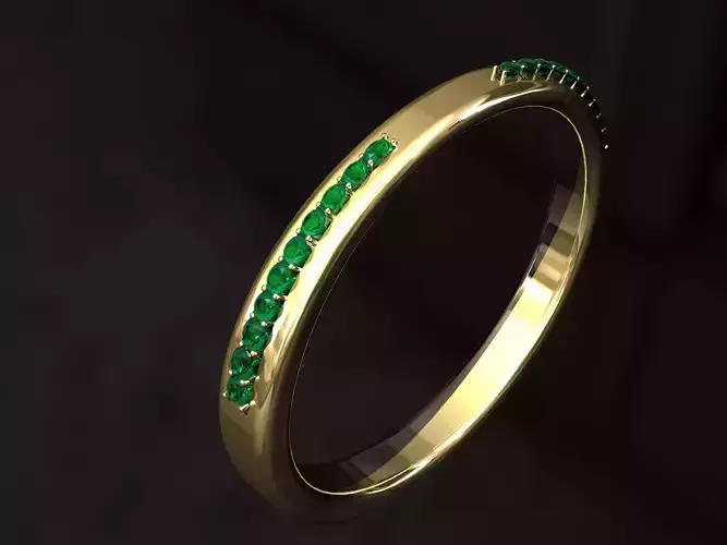 Wedding ring with 10 diamonds