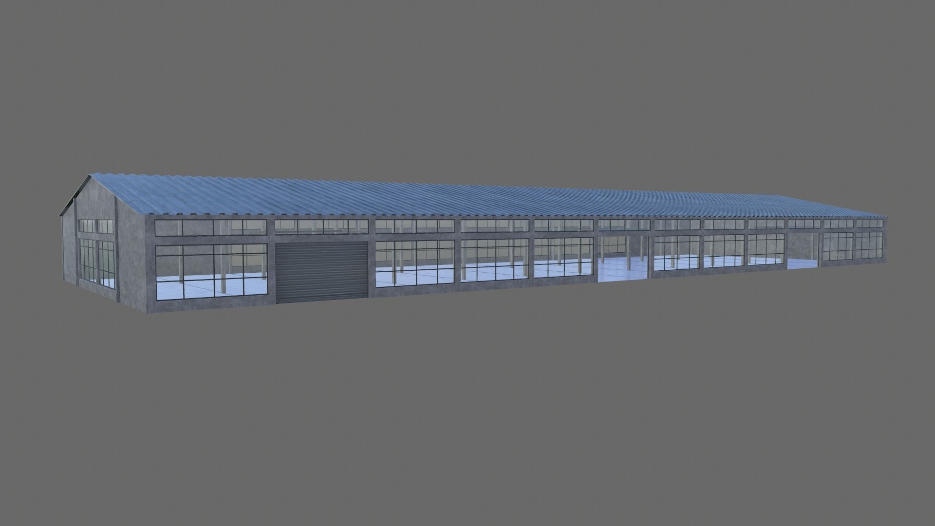 Modular warehouse Free low-poly 3D model_2