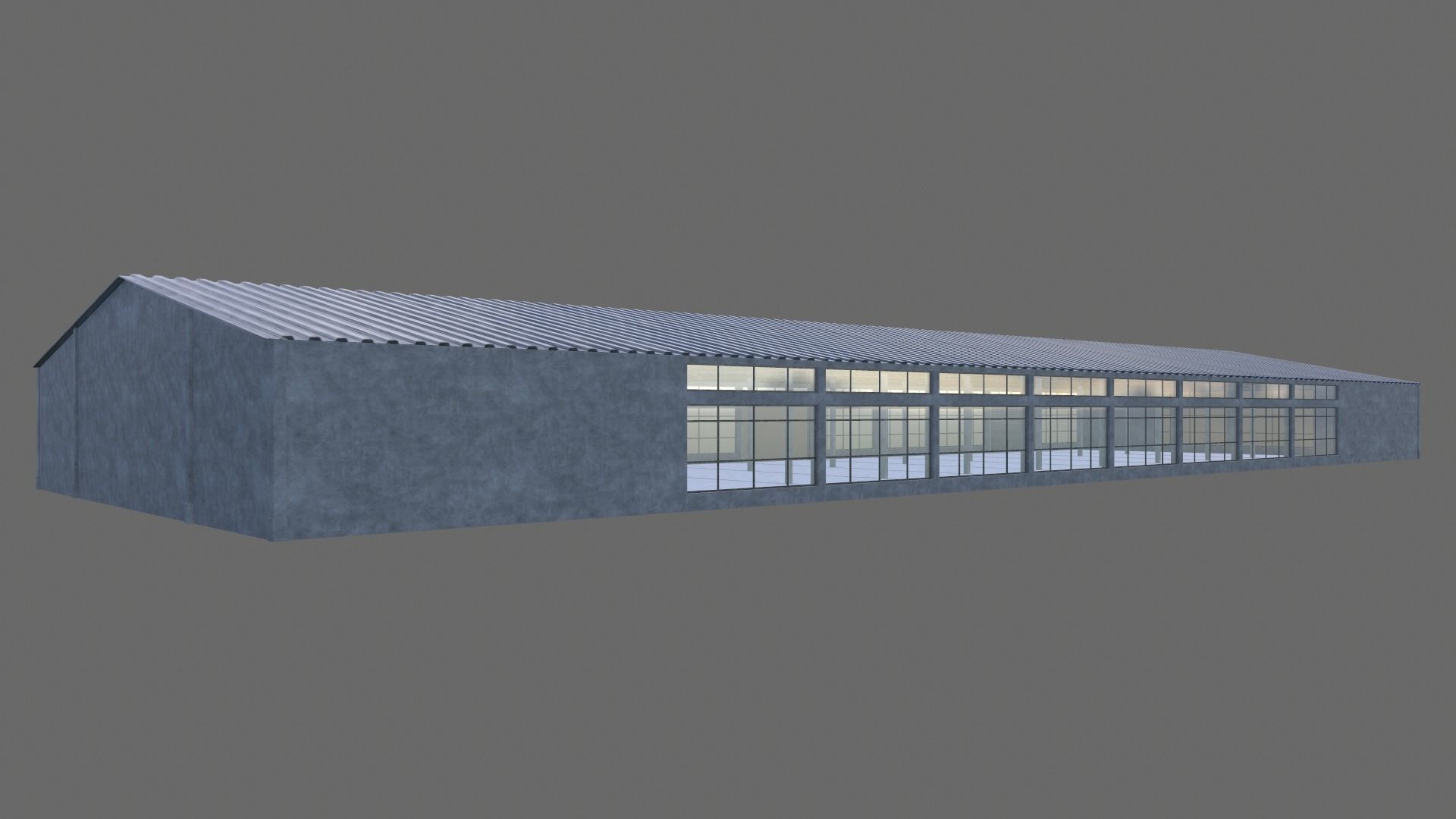 Modular warehouse Free low-poly 3D model_5