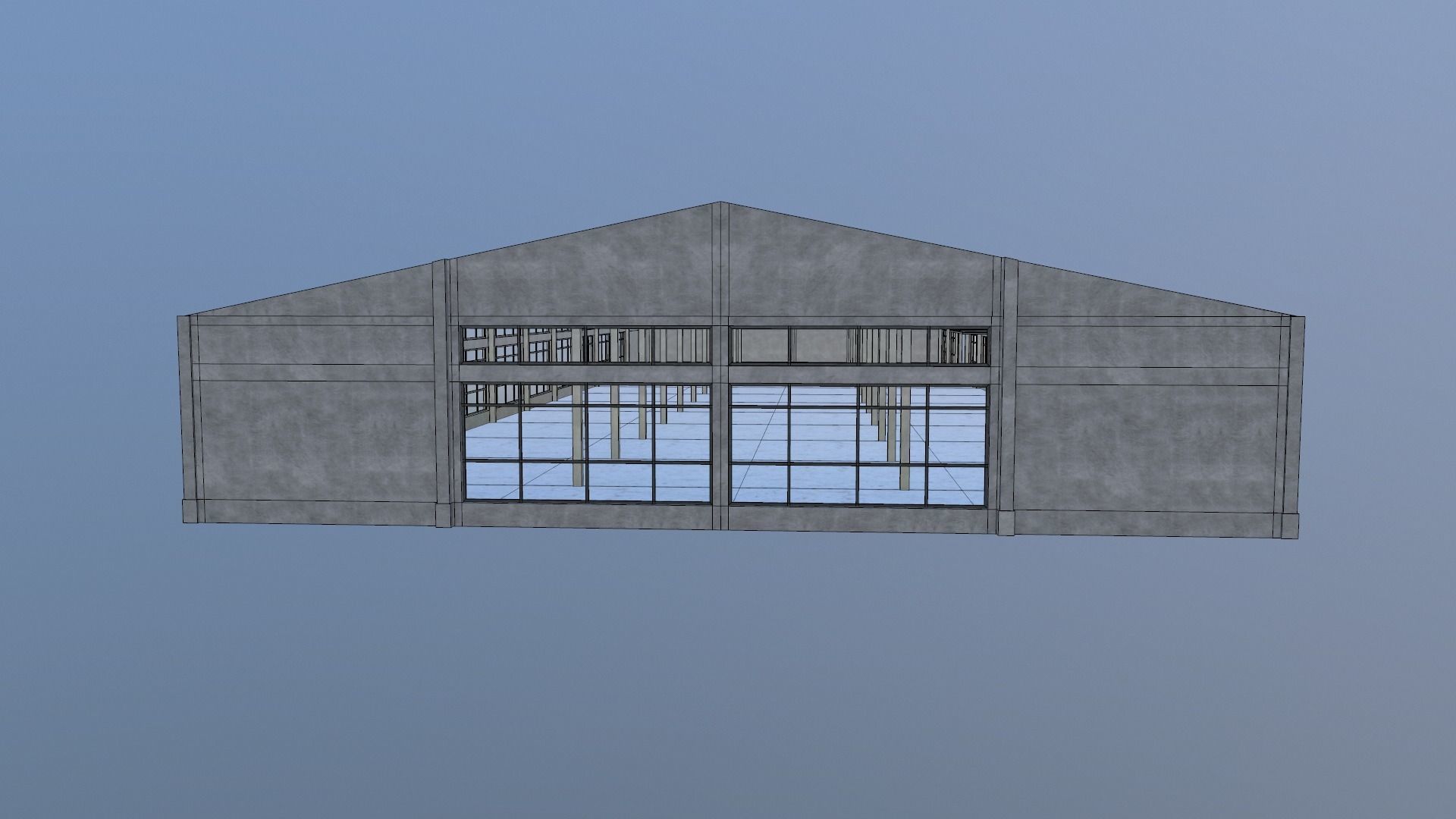 Modular warehouse Free low-poly 3D model_10