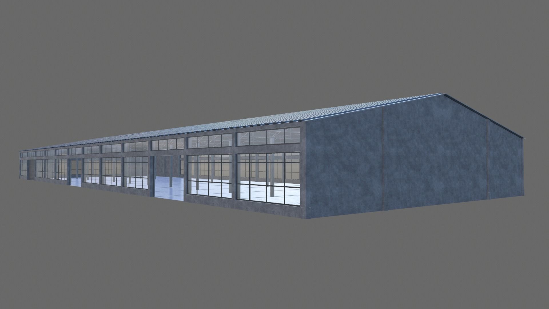 Modular warehouse Free low-poly 3D model_4