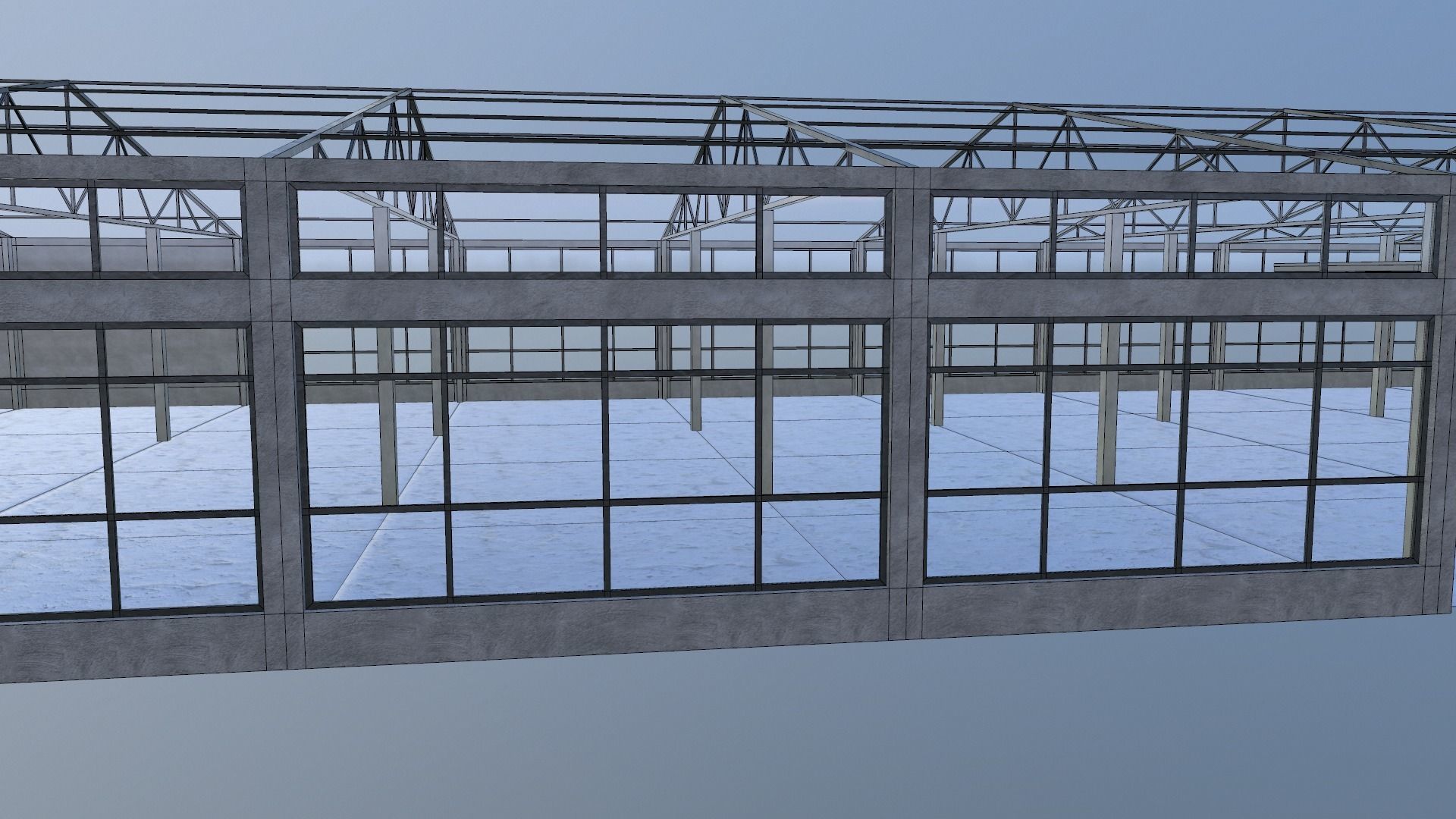 Modular warehouse Free low-poly 3D model_9