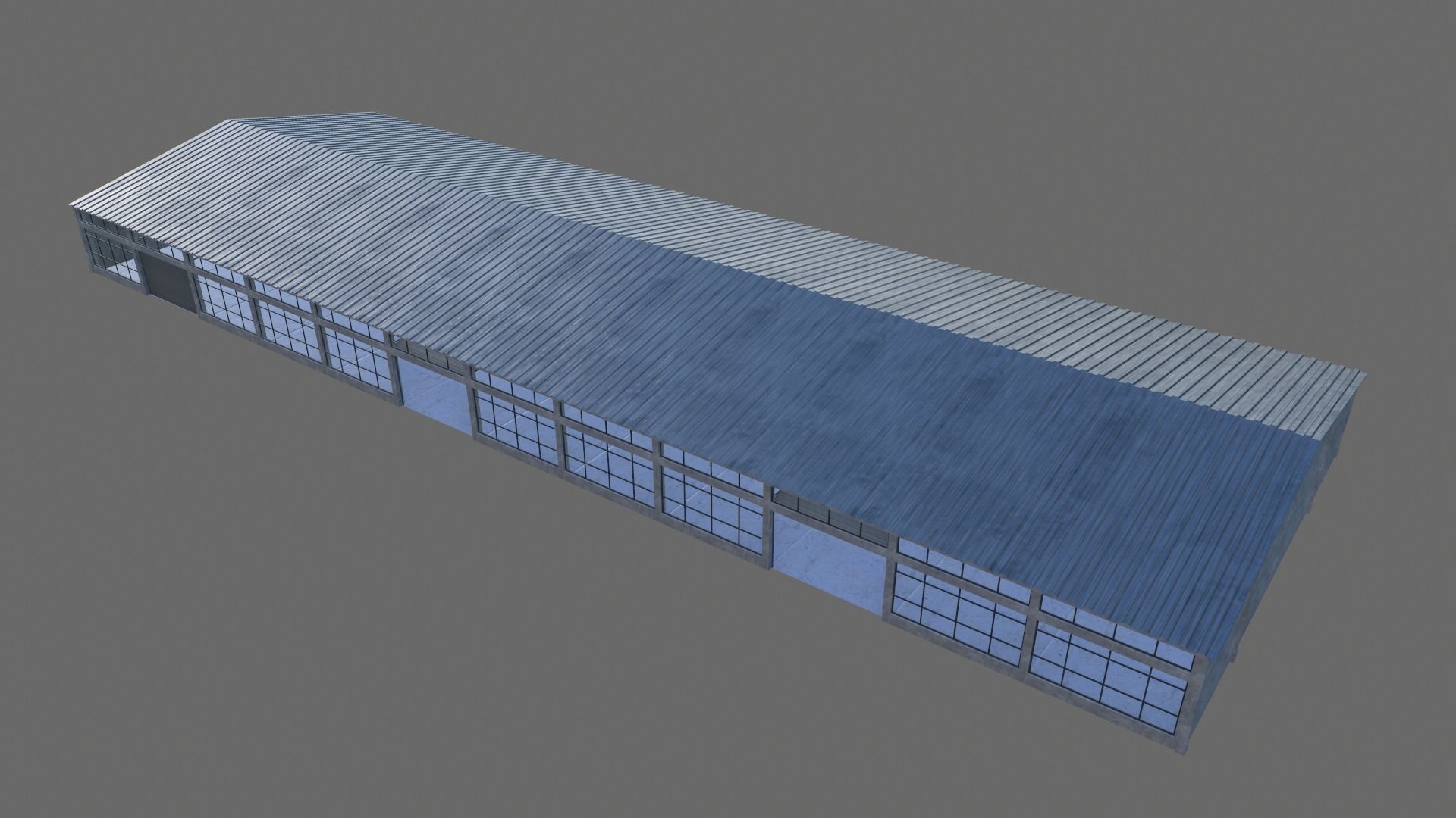 Modular warehouse Free low-poly 3D model_7