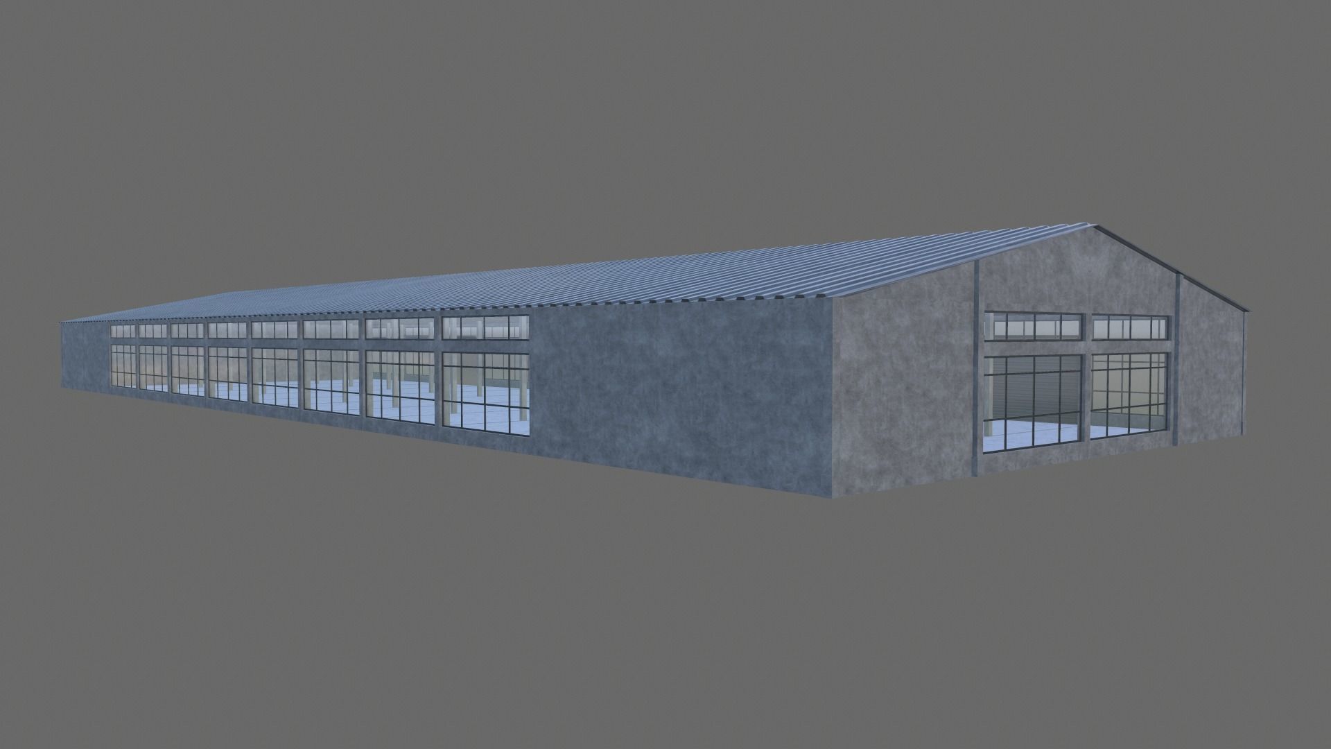 Modular warehouse Free low-poly 3D model_6