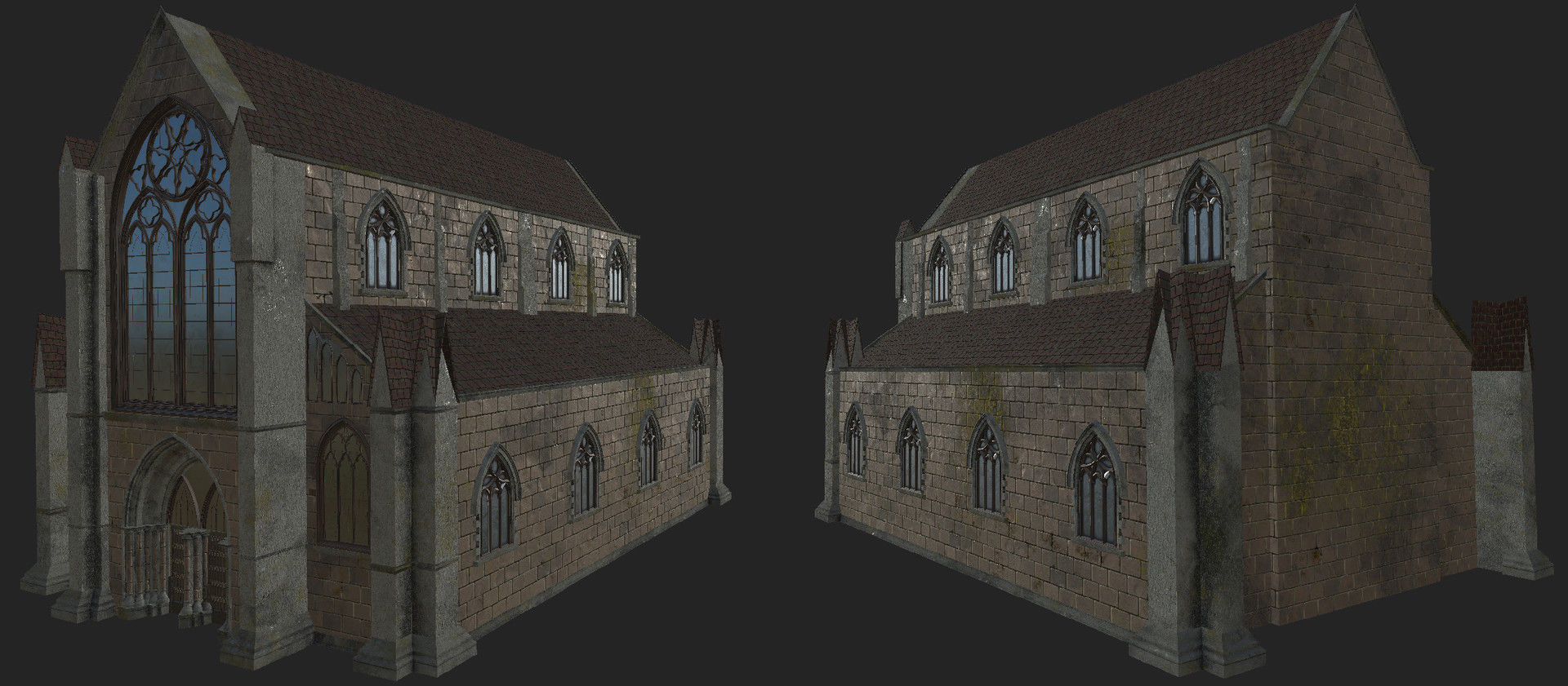 Victorian Building Low-poly 3D model_7