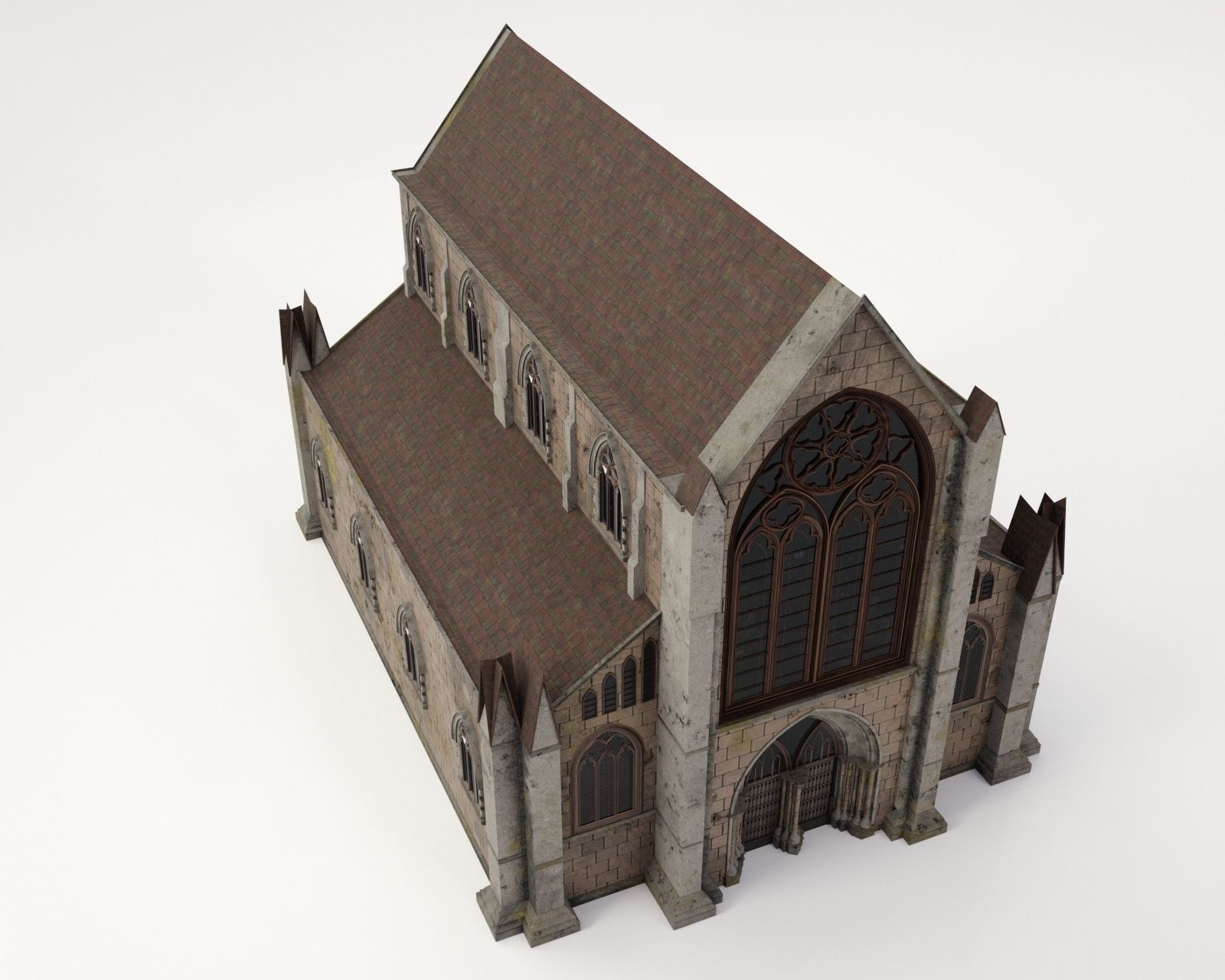 Victorian Building Low-poly 3D model_5
