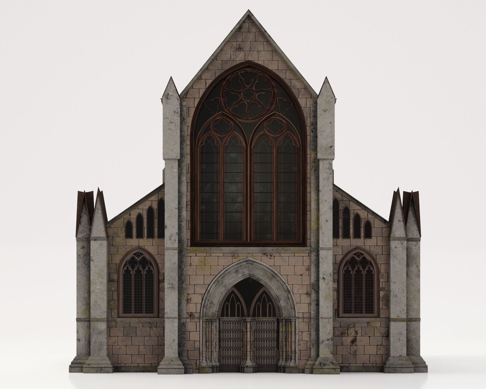 Victorian Building Low-poly 3D model_4