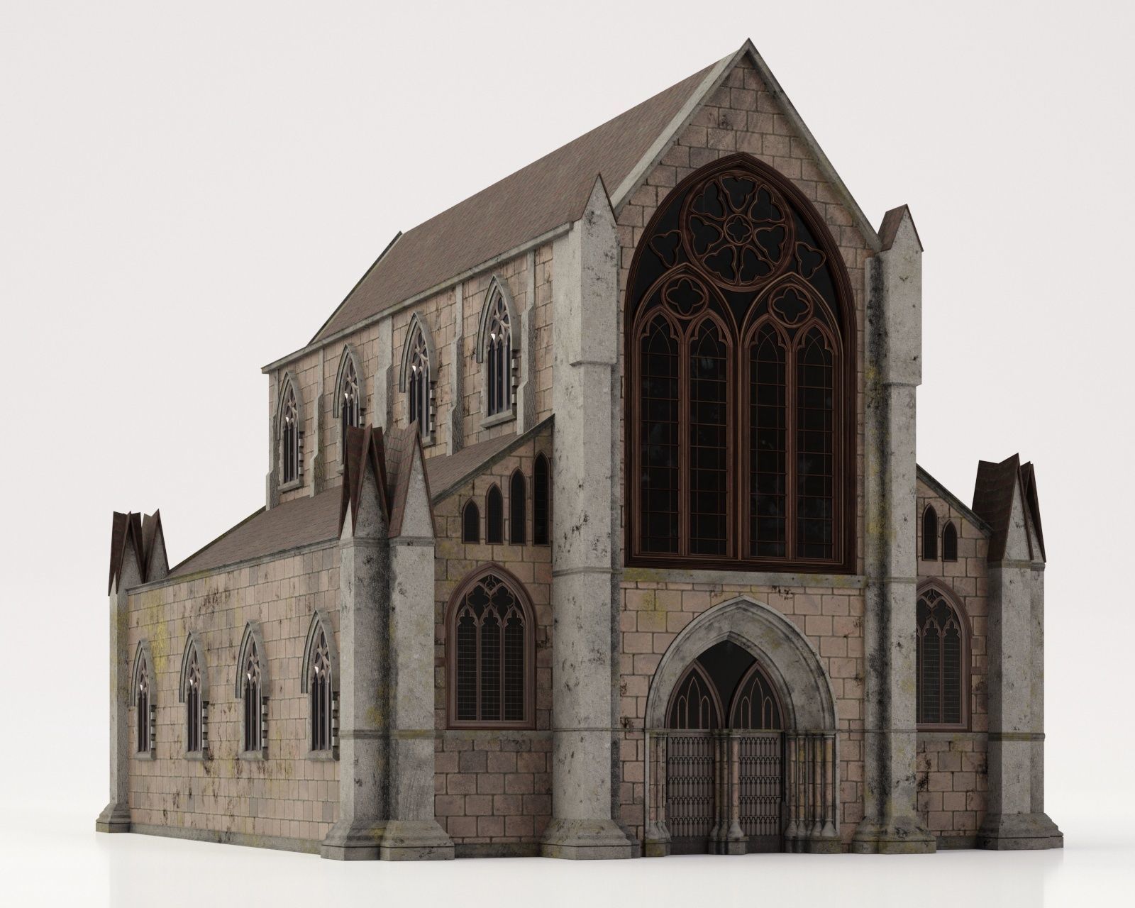 Victorian Building Low-poly 3D model_3