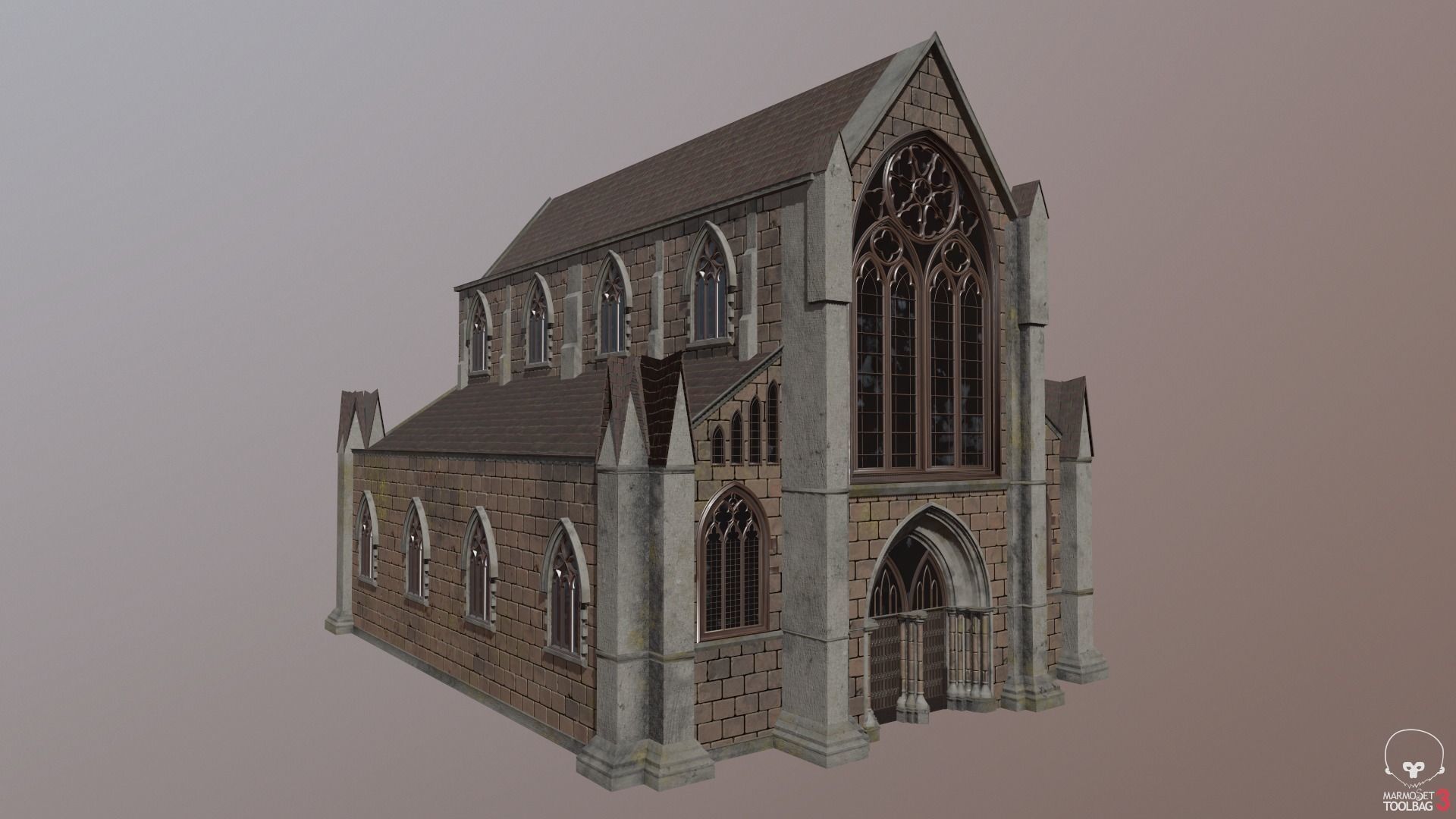 Victorian Building Low-poly 3D model_8