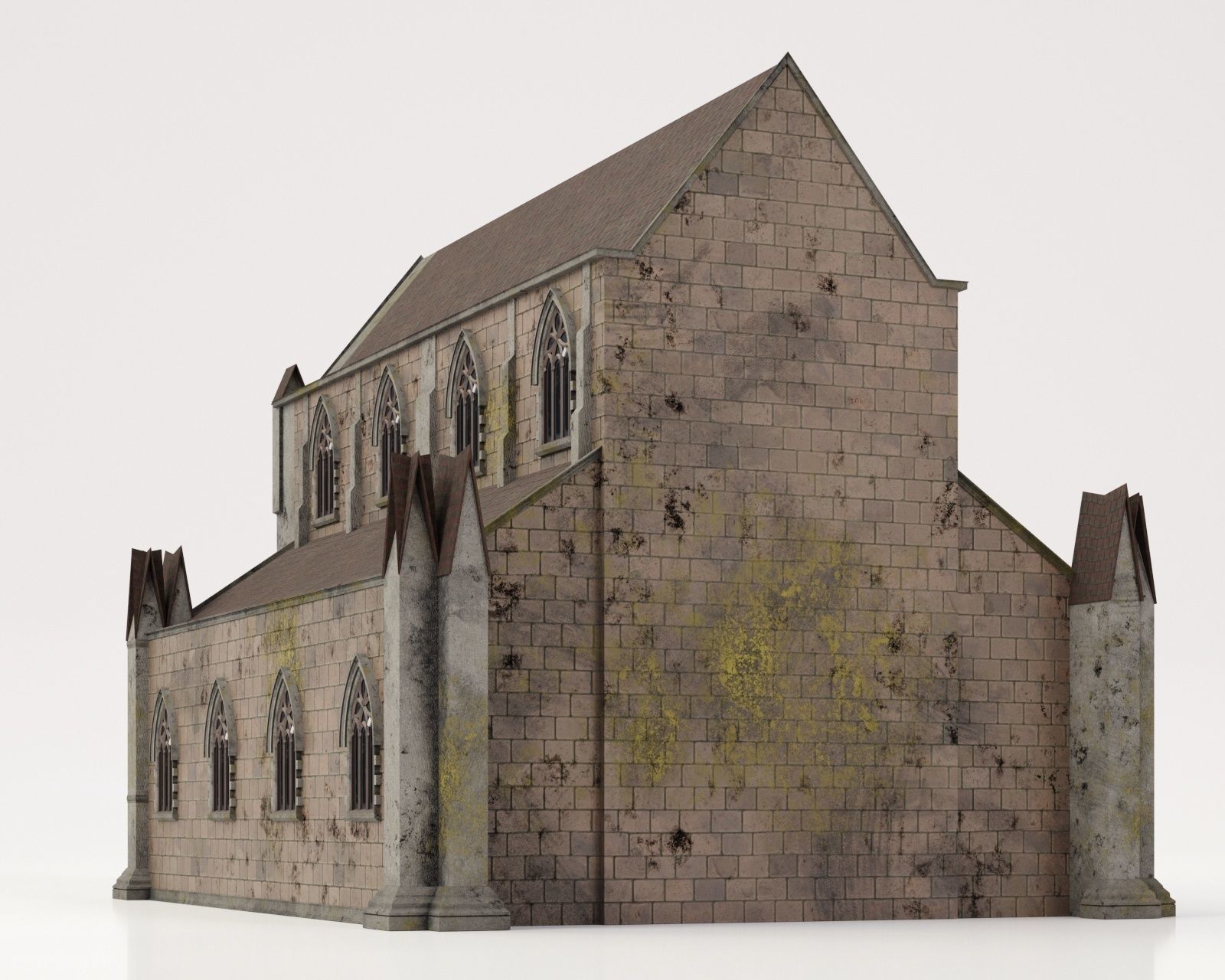 Victorian Building Low-poly 3D model_6