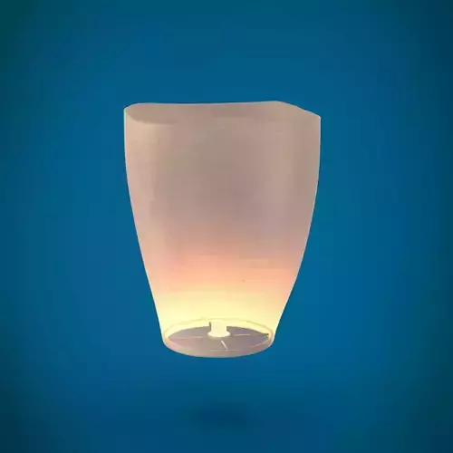 Sky lantern Low-poly 3D model