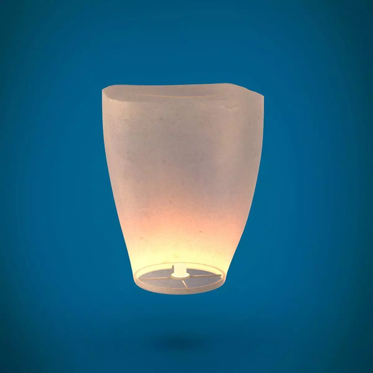 Sky lantern Low-poly 3D model_0