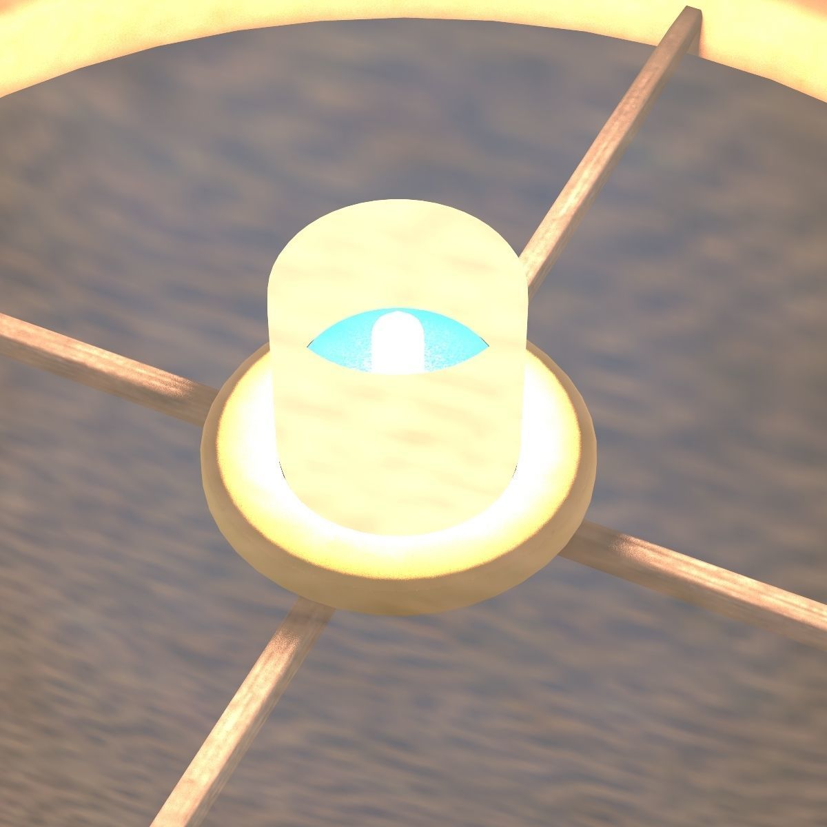 Sky lantern Low-poly 3D model_3