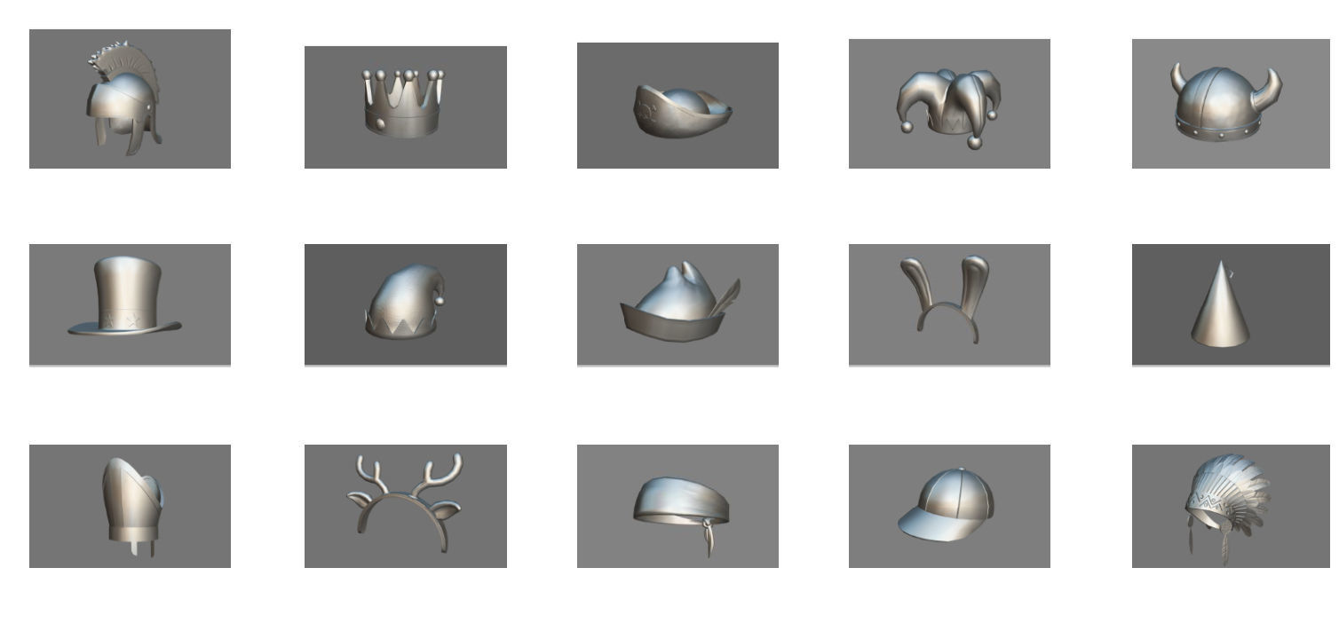 Hats and Helmet Pack 2 3D model_26