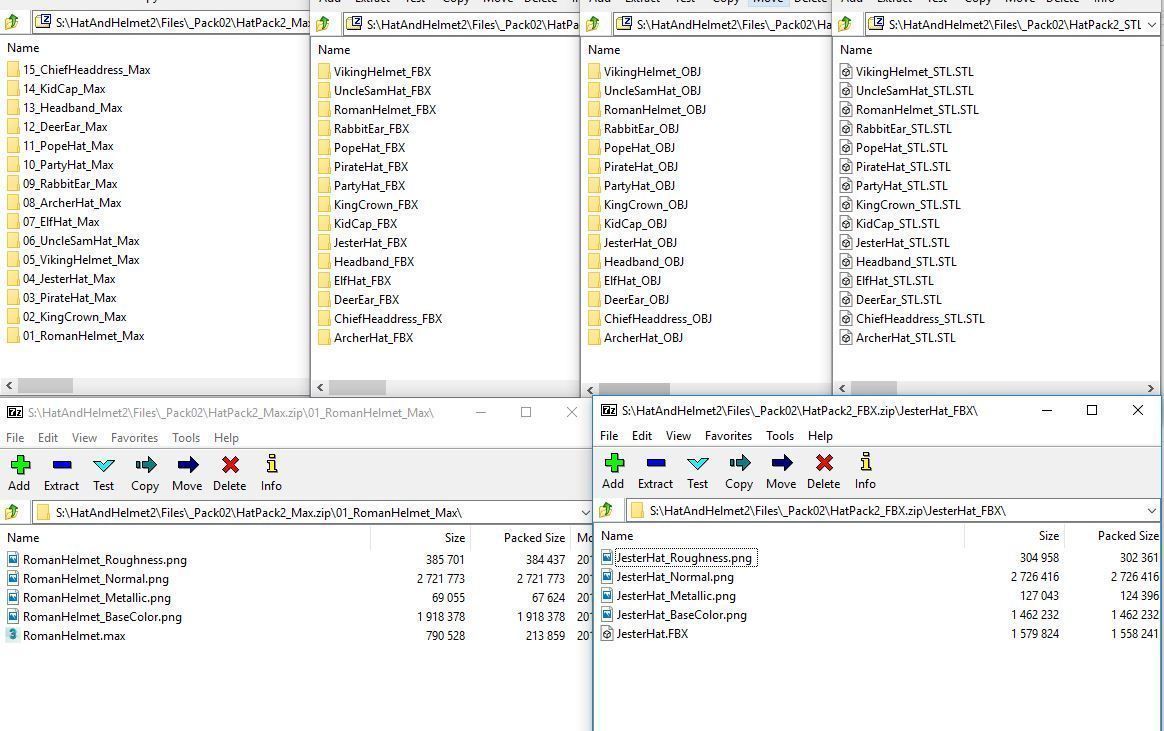Hats and Helmet Pack 2 3D model_32