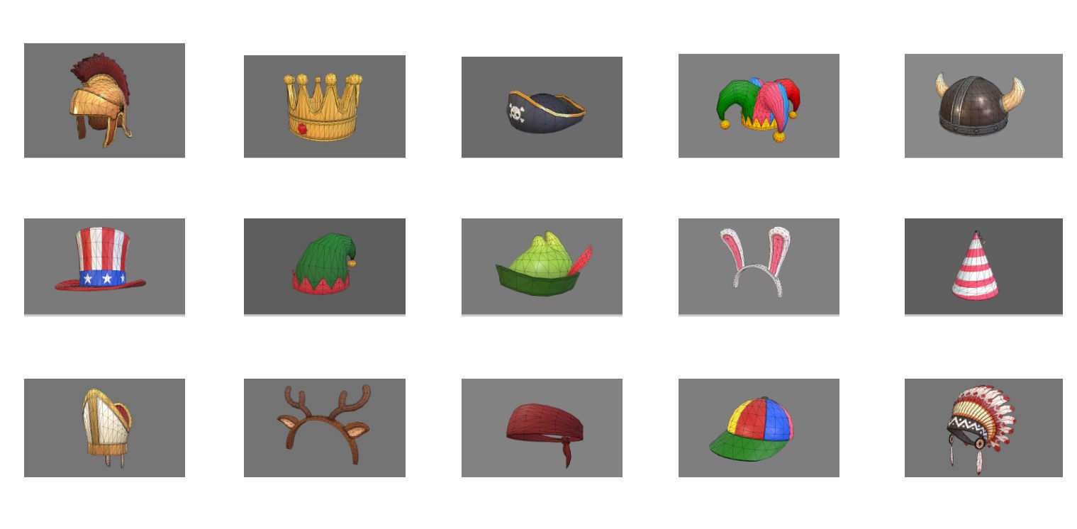 Hats and Helmet Pack 2 3D model_27
