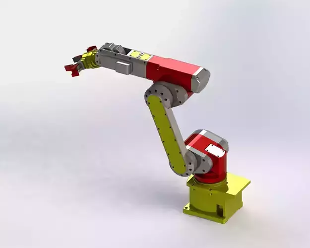 Solidworks Tutorial HP -  Industrial Robot Arm Free 3D model