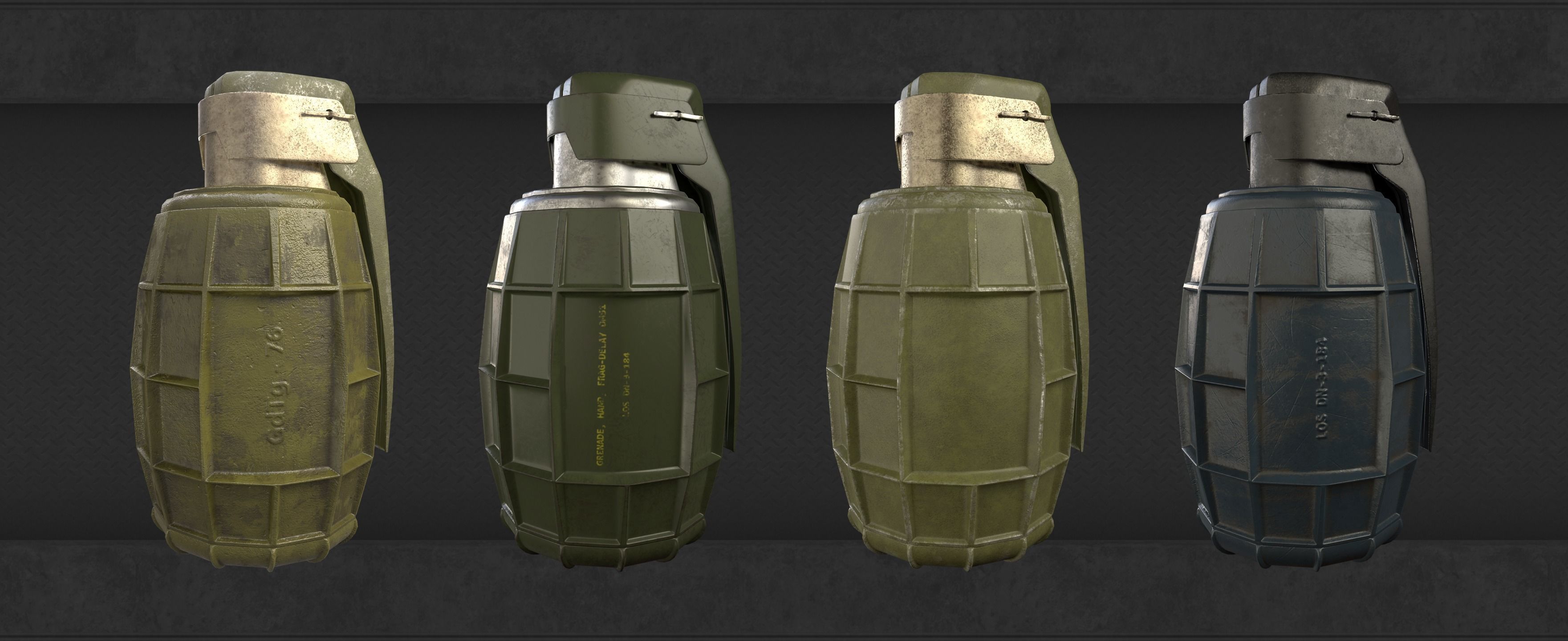 Grenade grenades for call of duty ops Low-poly 3D model_5