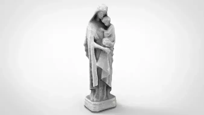 Virgin Mary Low-poly 3D model