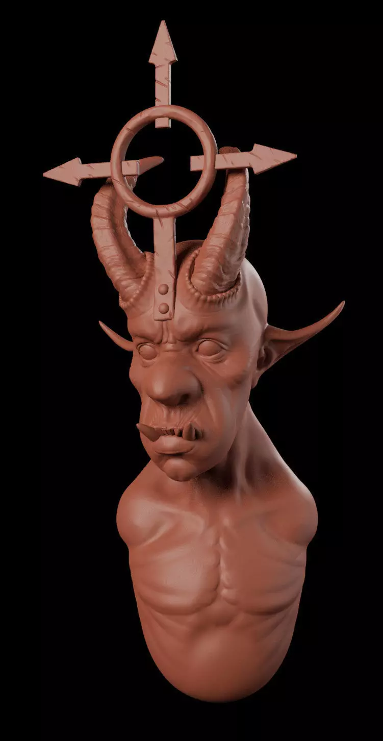 Ogre Bust Free 3D print model