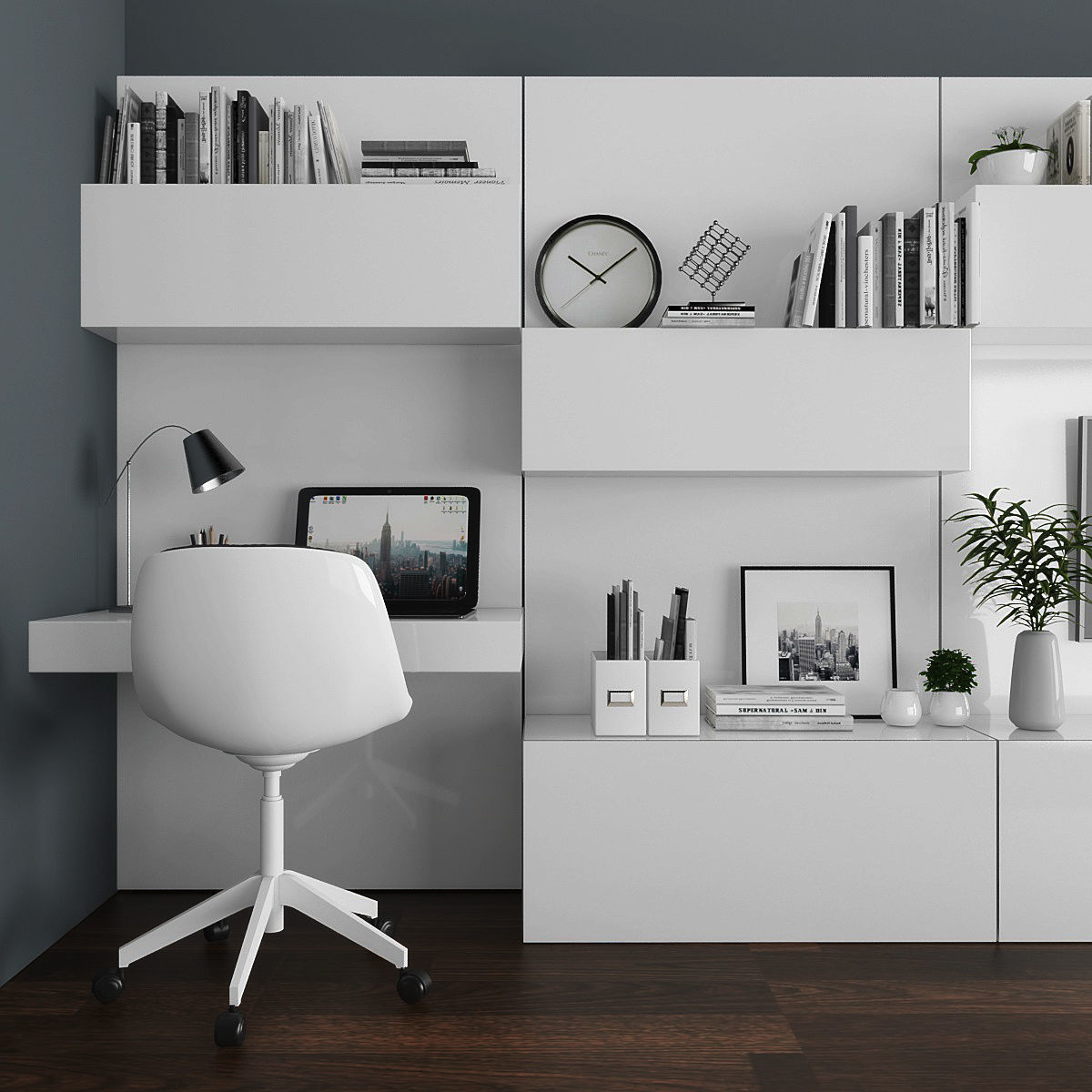 Tv stand Low-poly 3D model_1