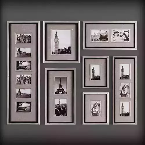 Picture Frames Low-poly 3D model