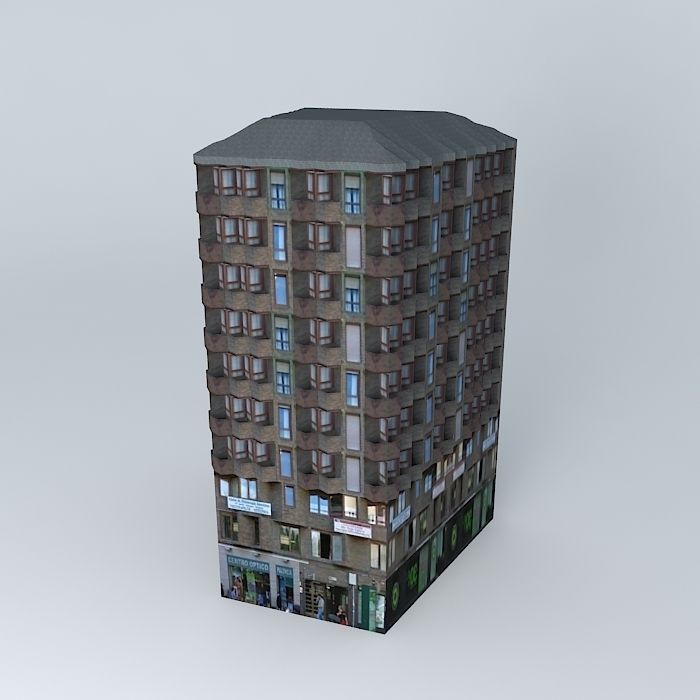 Building apartment 3D model_1