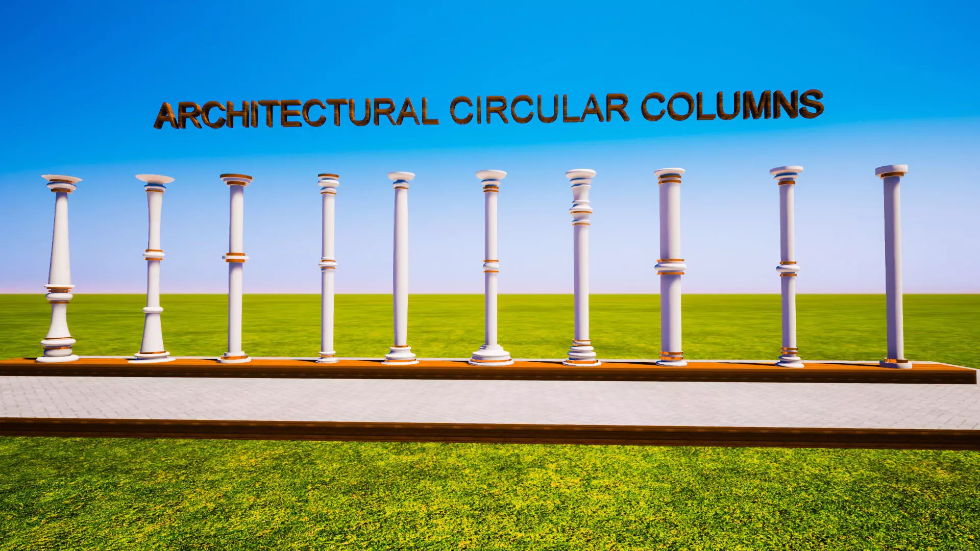 Architectural columns Free 3D model