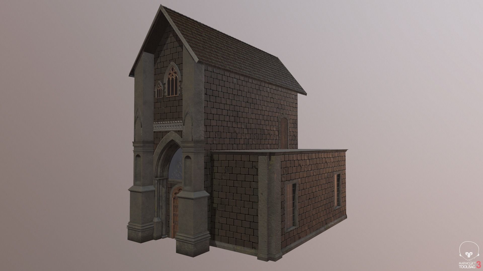 Victorian Building Low-poly 3D model_5