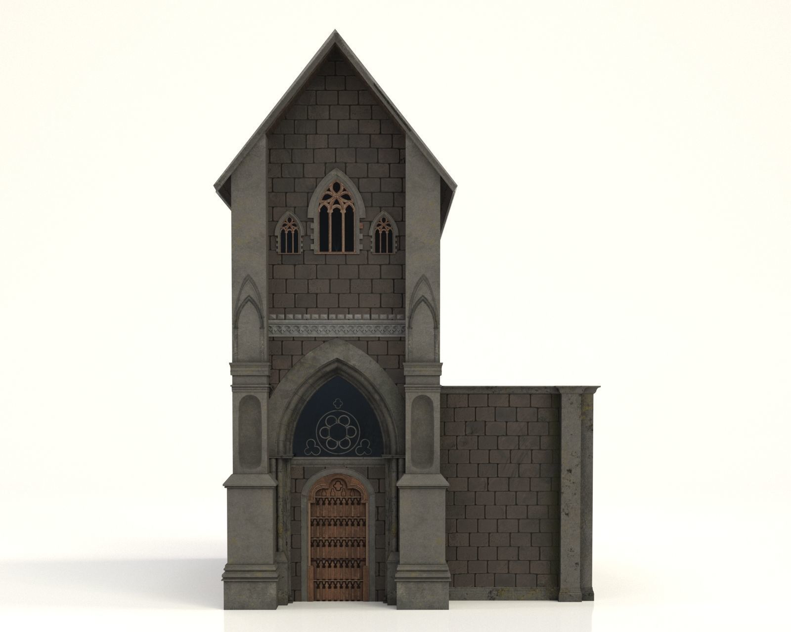 Victorian Building Low-poly 3D model_8
