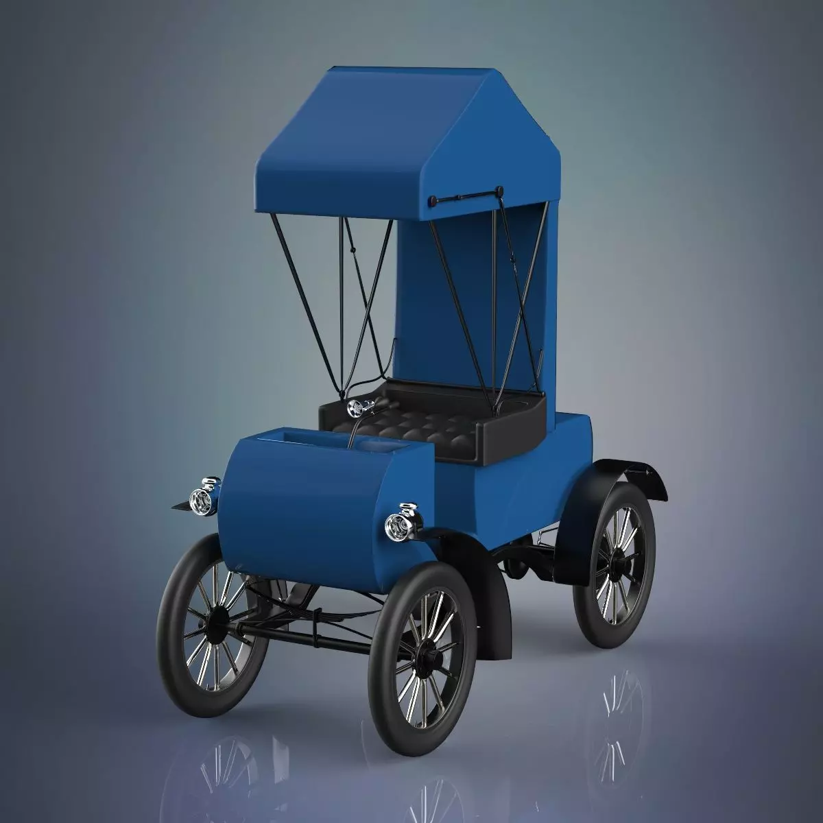 Vintage car 3D model_0